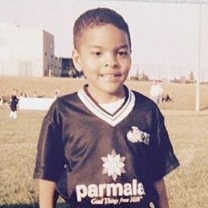 The Pathwai founder as a young boy in his first soccer jersey